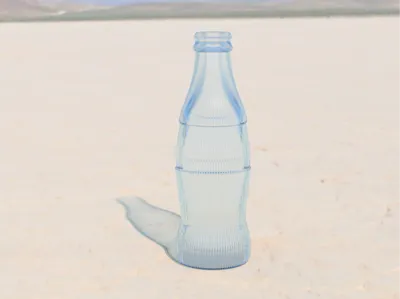 Cola Bottle with fine ribbed decor