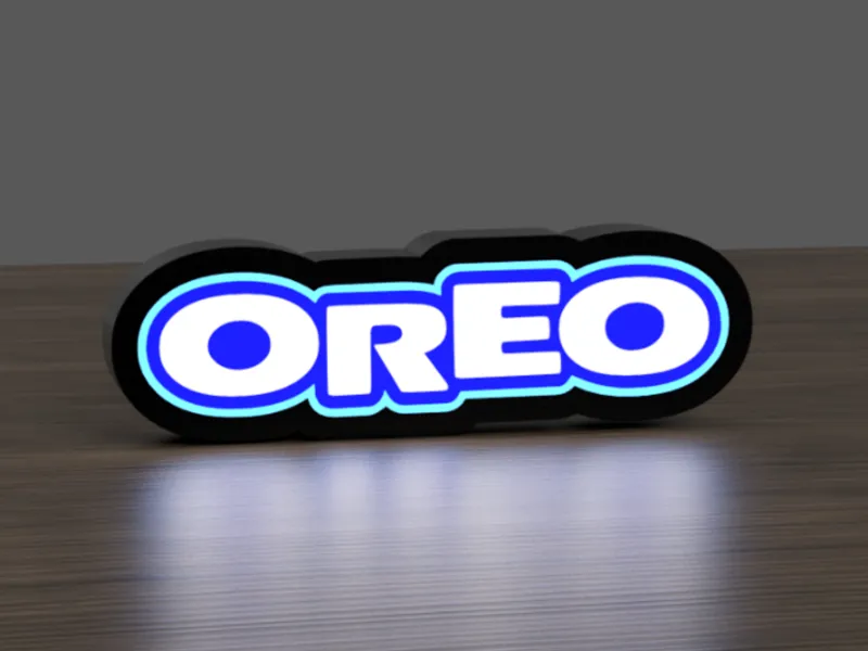 Oreo logo litghtbox LED lamp