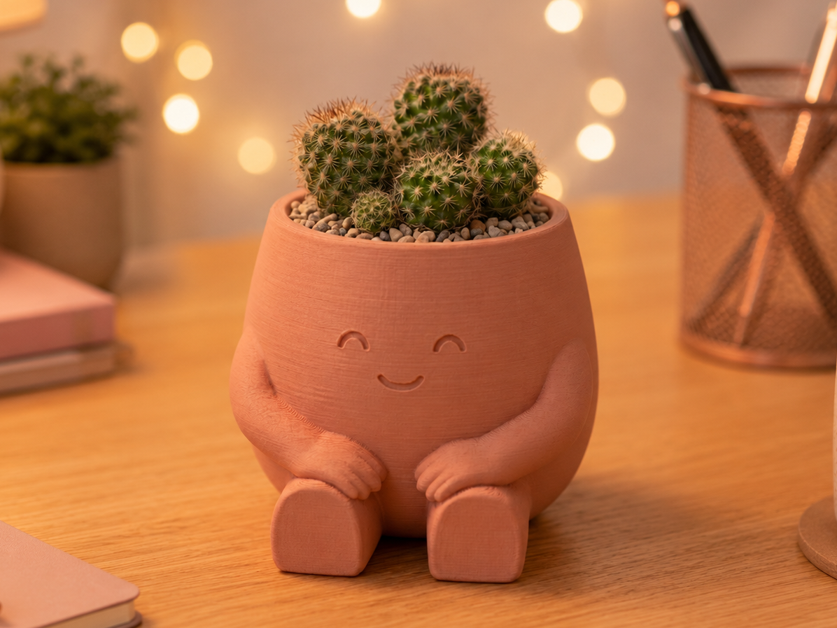 Sitting Cute Planter - Cozy Desk Decor