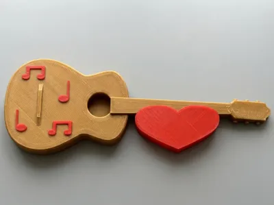 Guitar with Heart,use Bambu Studio to add text