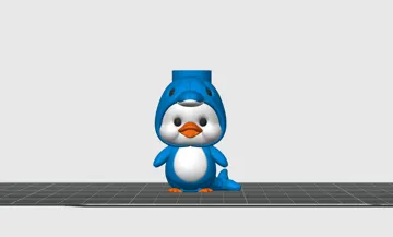 Clip o pieza de sujeción: Cute Duck in Dolphin Costume Clipper Cover — vista de referencia 5