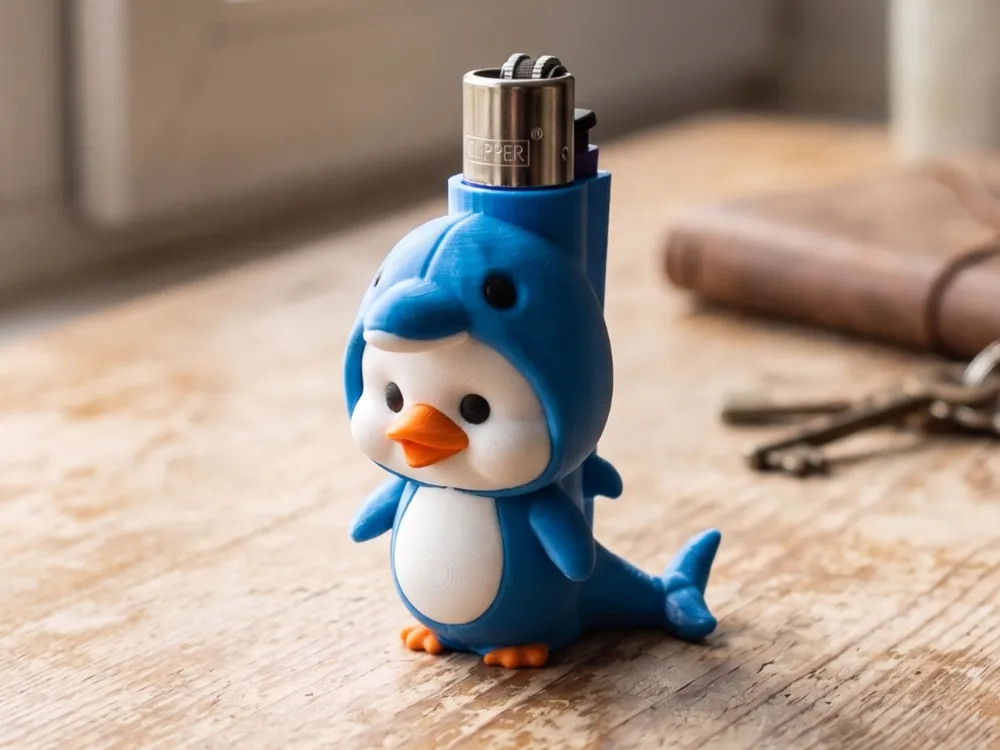 Clip o pieza de sujeción: Cute Duck in Dolphin Costume Clipper Cover. Referencia del modelo original.