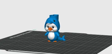 Clip o pieza de sujeción: Cute Duck in Dolphin Costume Clipper Cover — vista de referencia 2