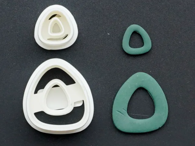 Hollow Triangles Polymer Clay Cutter Earrings