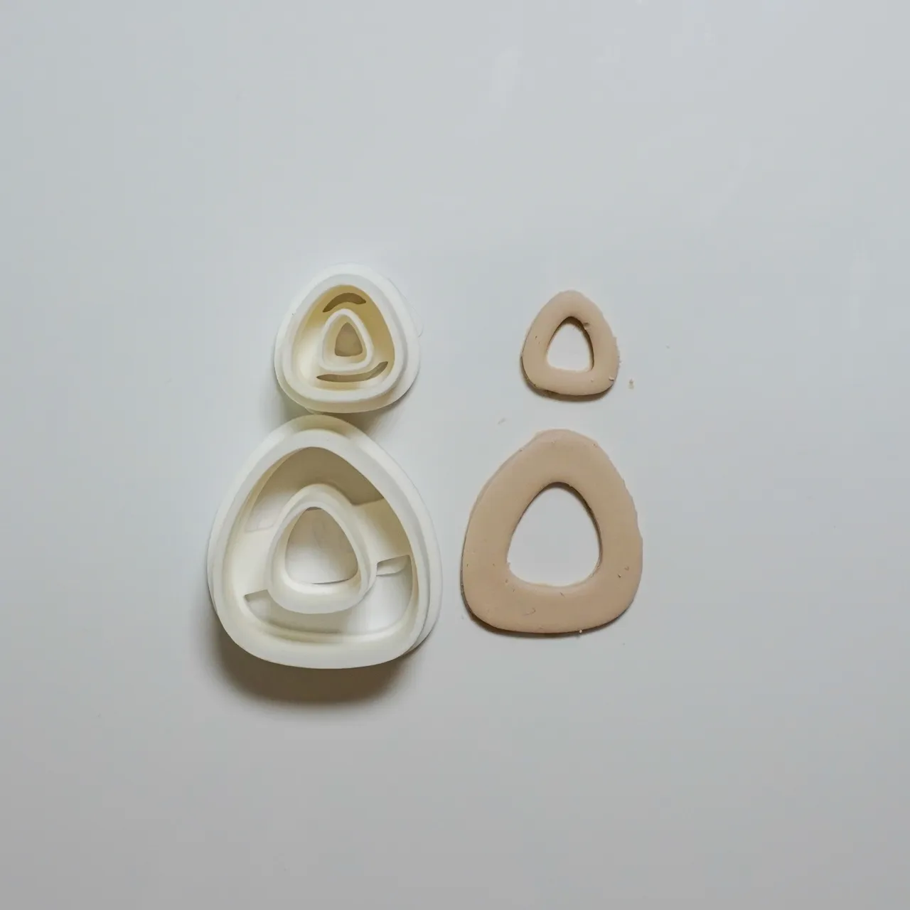 Hollow Triangles Polymer Clay Cutter Earrings view 2