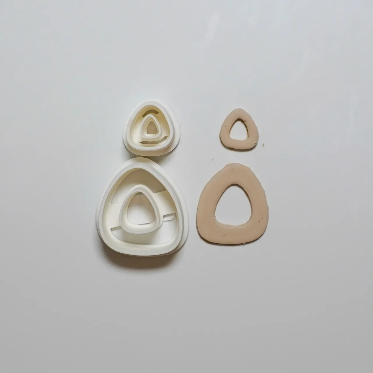 Hollow Triangles Polymer Clay Cutter Earrings view 3