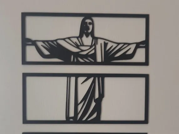 Cristo Redentor wall decor minimalist panel design