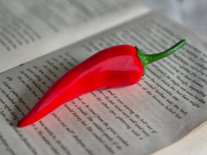 Chili Pepper Bookshelf Decor Spicy