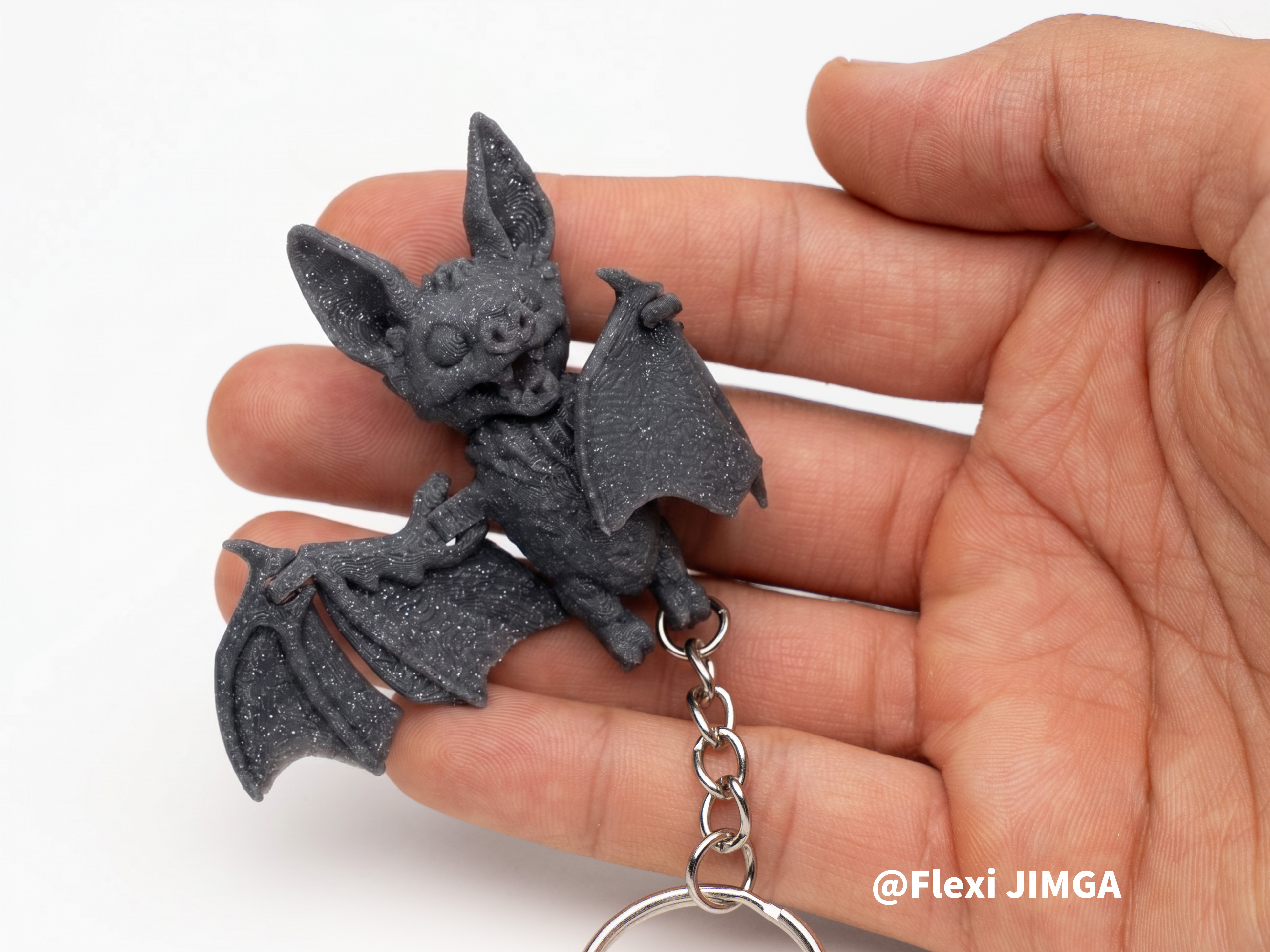 Miniatura 1 do modelo 3D Tiny Bat | Articulated & Keychain