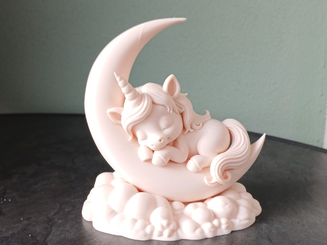 Sleeping Unicorn on Moon 