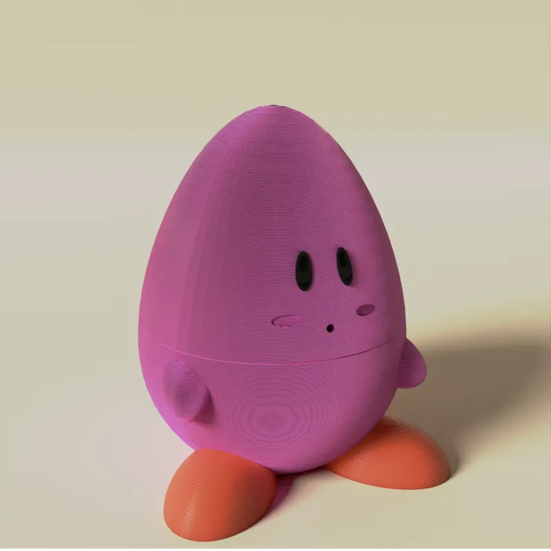 Kirby ate an easter egg (container)
