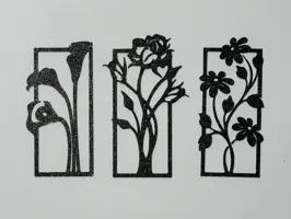 Silhouette florale en 3 parties (déco murale) — photo 3