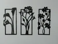 Silhouette florale en 3 parties (déco murale) — photo 2