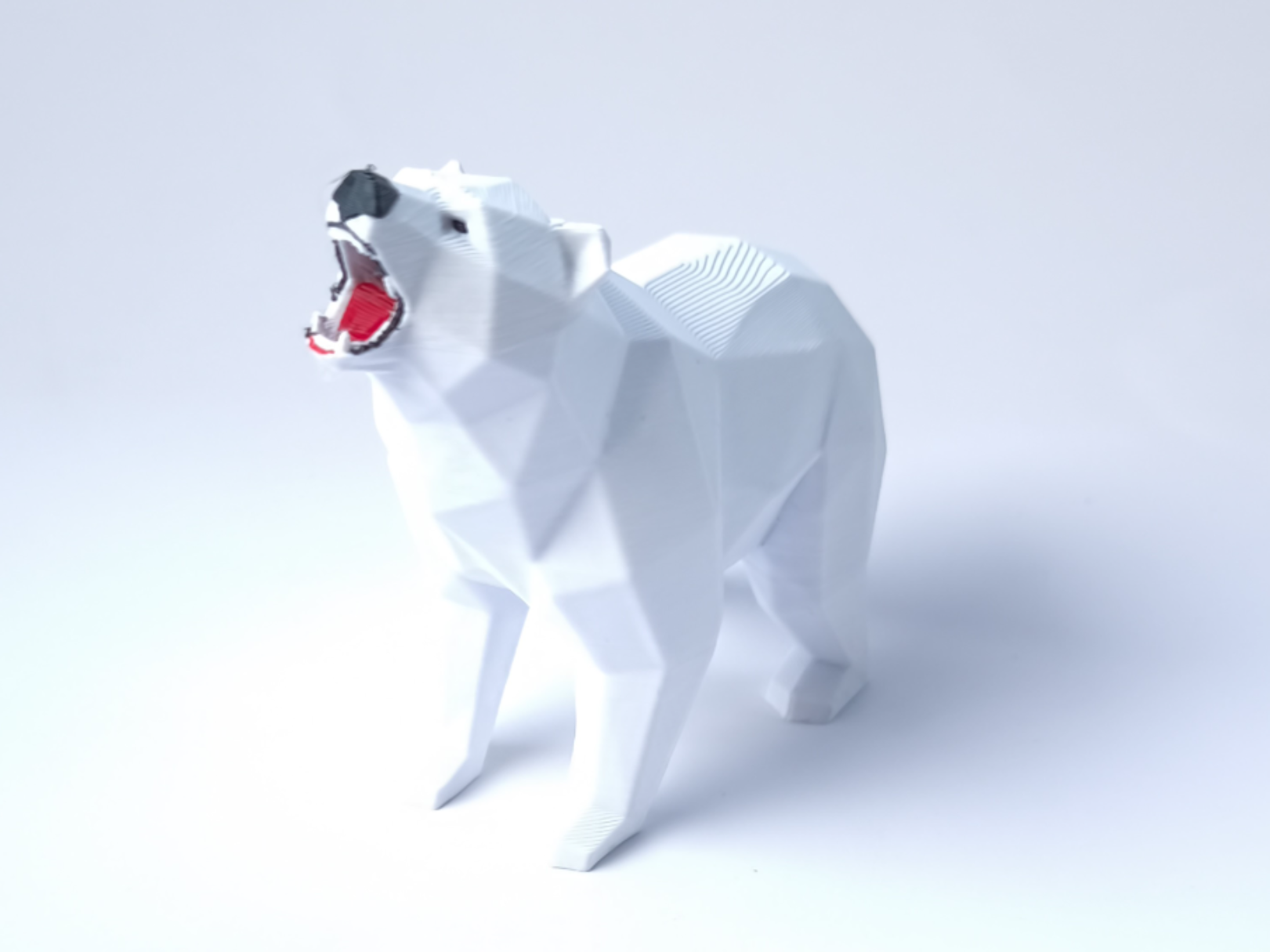 Low-Poly Bear Sculpture