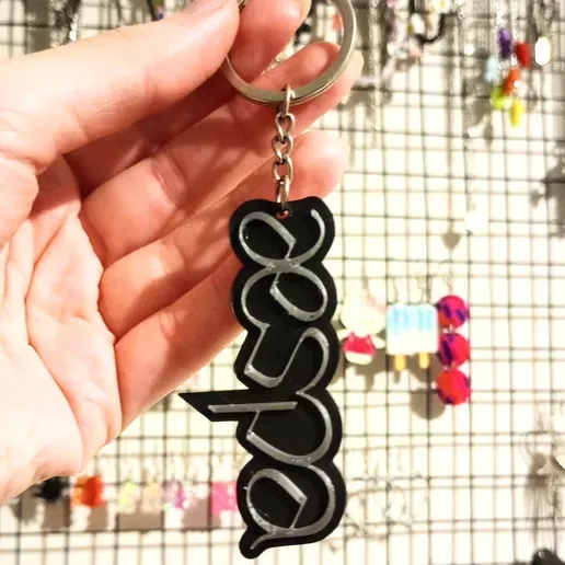 Aespa logo Keychain earrings kpop aespa view 2
