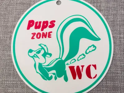 Wc Schild Pups zone