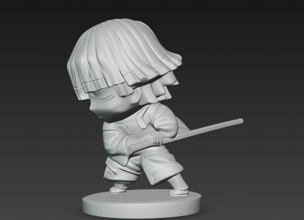 Miniatura 2 do modelo 3D 鬼灭之刃 我妻善逸 雷之呼吸 壹之型—霹雳一闪