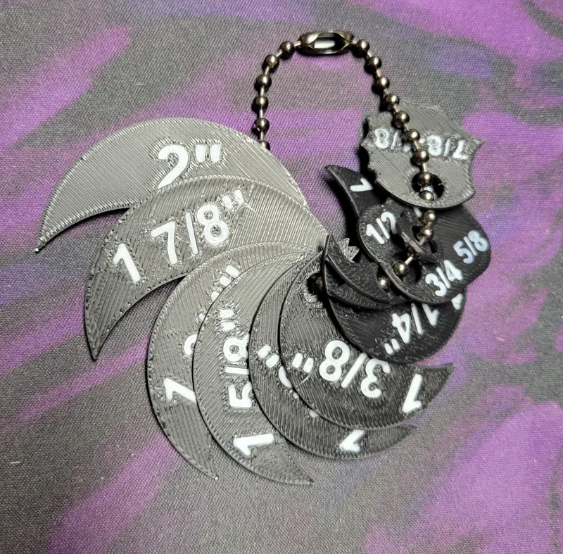 Imperial radius gage set. 1/8th-2"
