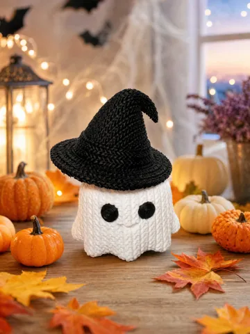 Adorno temático: Knitted Halloween Ghost — vista de referencia 5