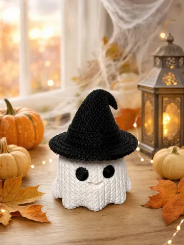 Adorno temático: Knitted Halloween Ghost — vista de referencia 3
