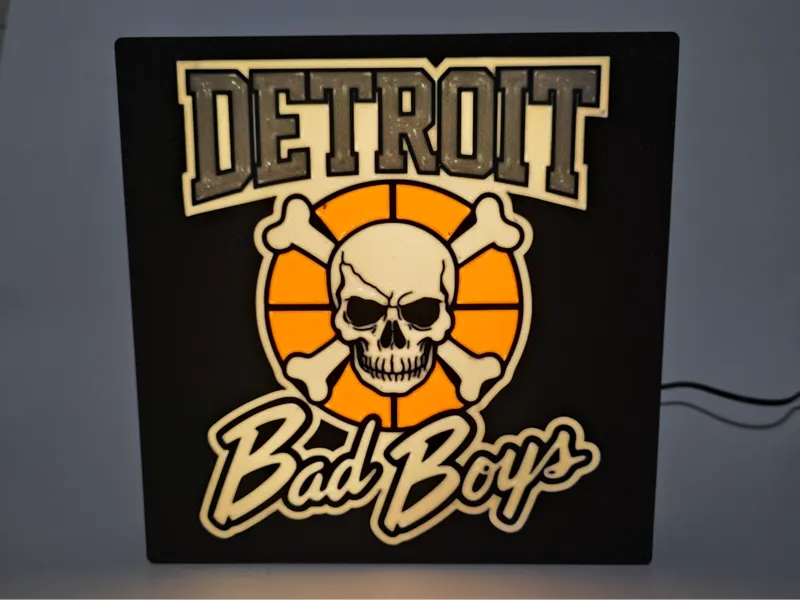 Detroit Bad Boys Light Box