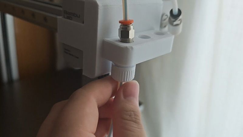 A1 side filament feed kit connected by magnetic