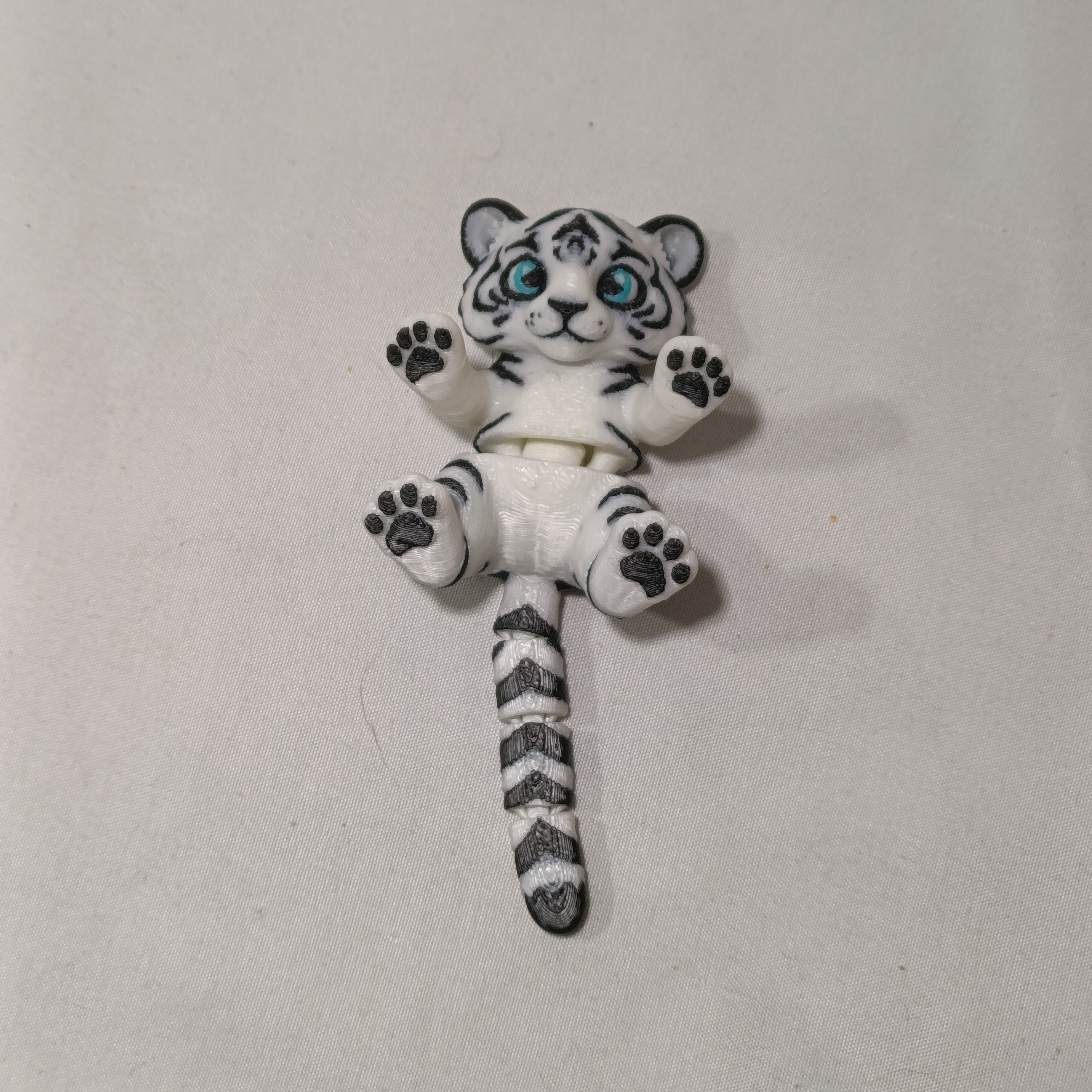 White Tiger Cub Articulated Flexi - 1