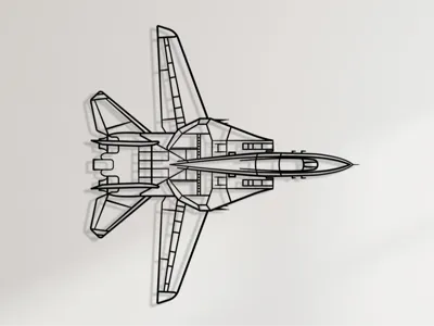 F14 Wallart silhouette Big (1 Meter)