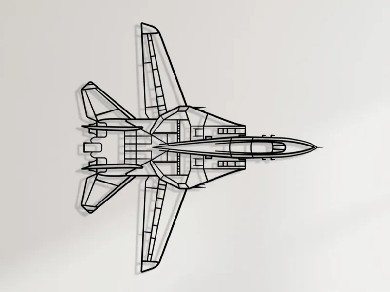 F14 Wallart silhouette Big (1 Meter)