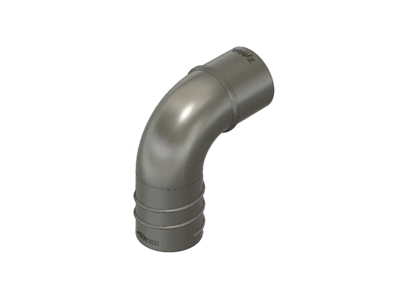 50mm Spiralschlauch auf Zyklon Adapter 90°