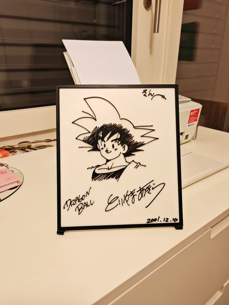 Original Akira Toriyama signed art Dragon Ball goku character drawing