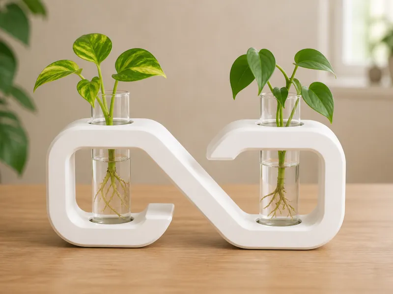 Modern Test Tube Planter - Hydroponic Desk Decor 