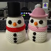 Bonhomme de neige tricoté — chapeau revisité — photo 3