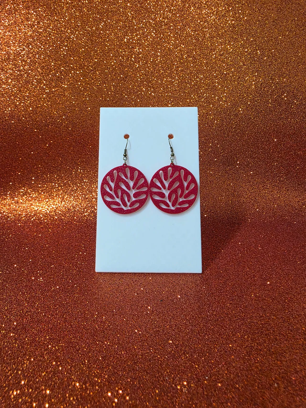 Sea branch earrings view 2