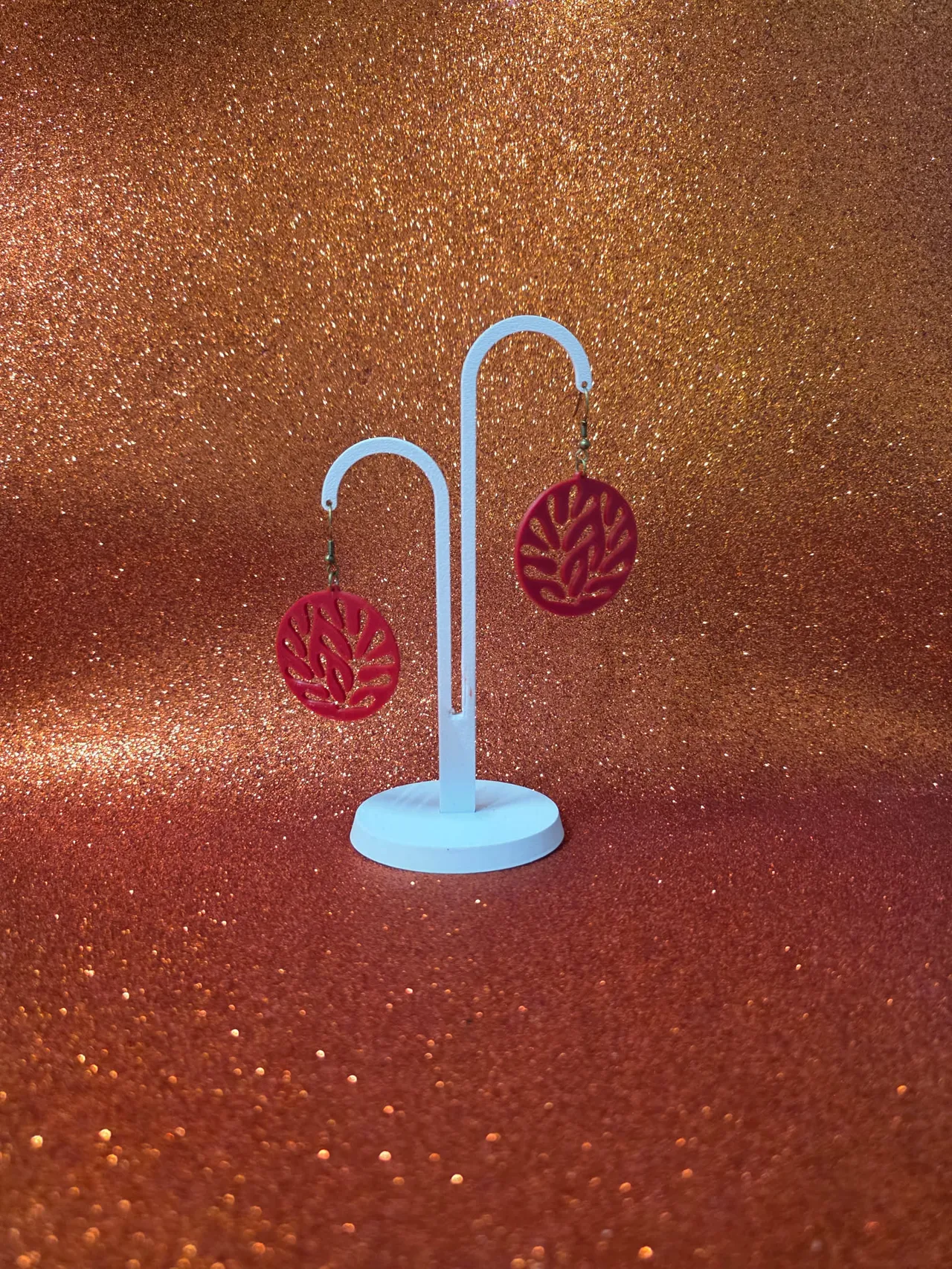 Sea branch earrings view 3