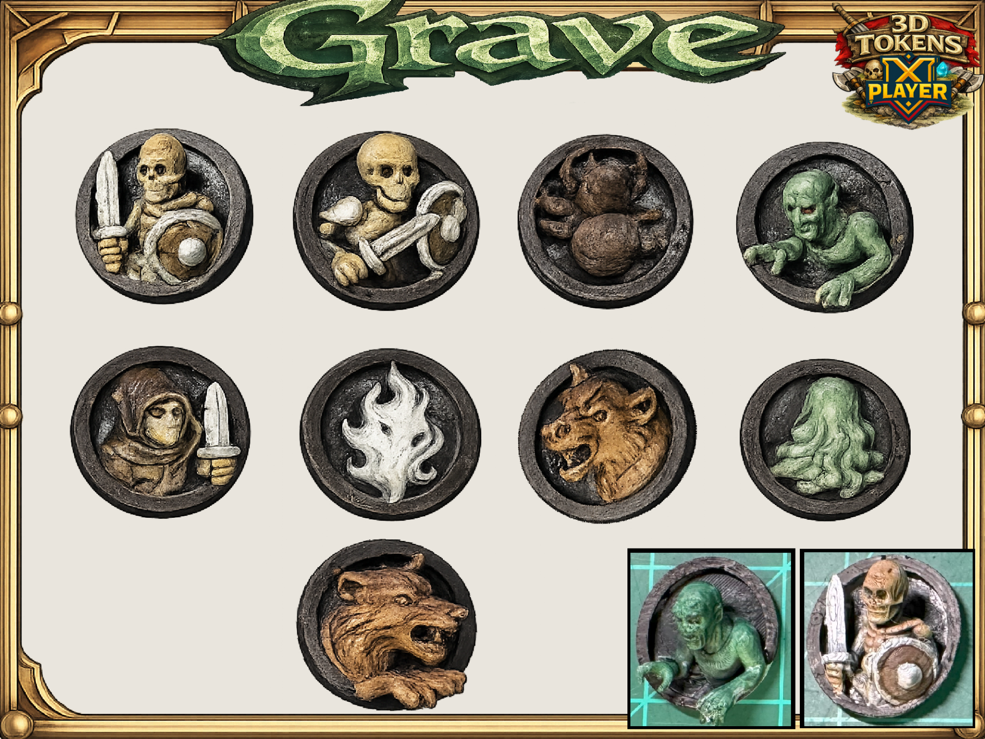 Crypt Monsters Token Set: 3D Tokens: Chapter 3