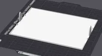 Lid with covers for finger holes on narrow side.