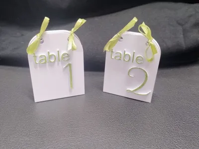 Table Number Sign