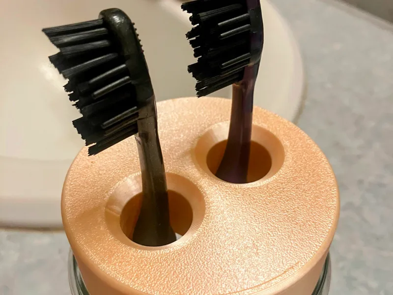 Toothbrush Lid for Widemouth Mason Jar