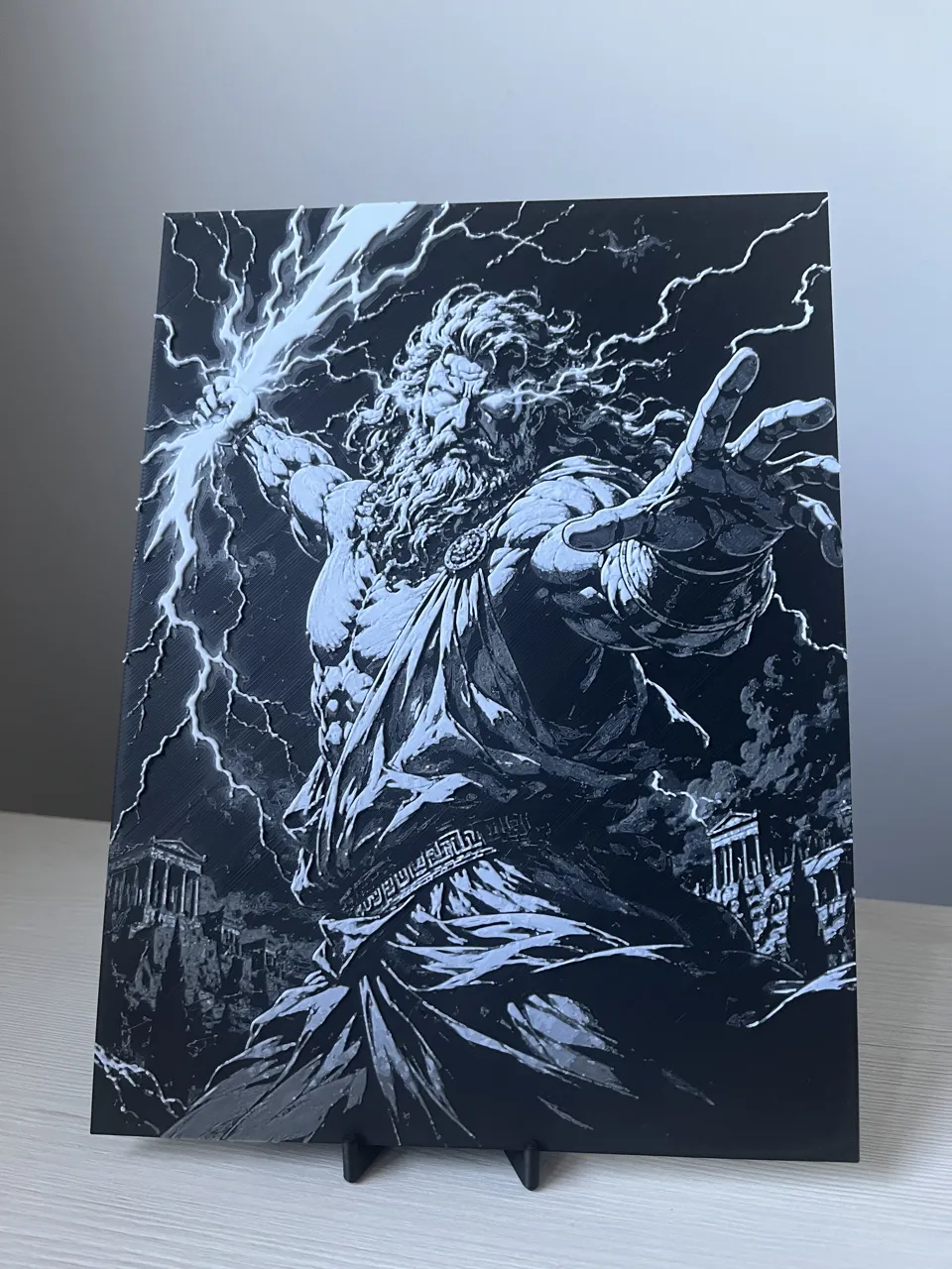 Zeus Throwing Lightning | Greek Mythology |WallArt view 3
