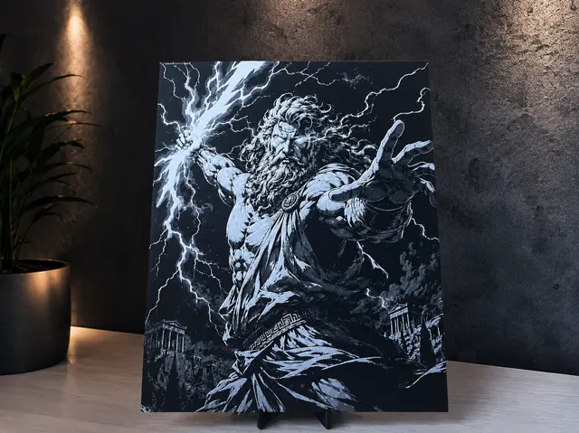Zeus Throwing Lightning | Greek Mythology |WallArt