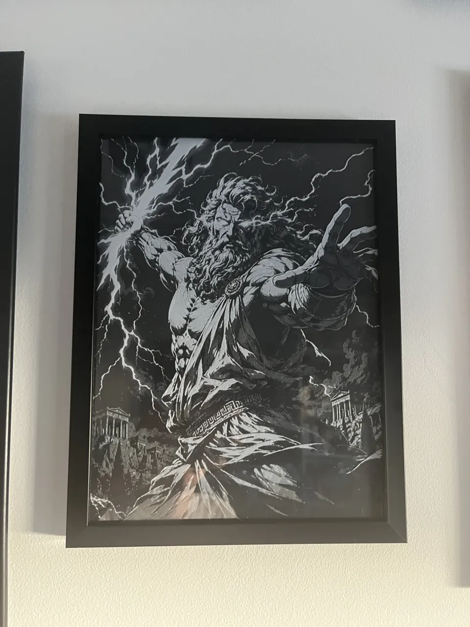 Zeus Throwing Lightning | Greek Mythology |WallArt view 2