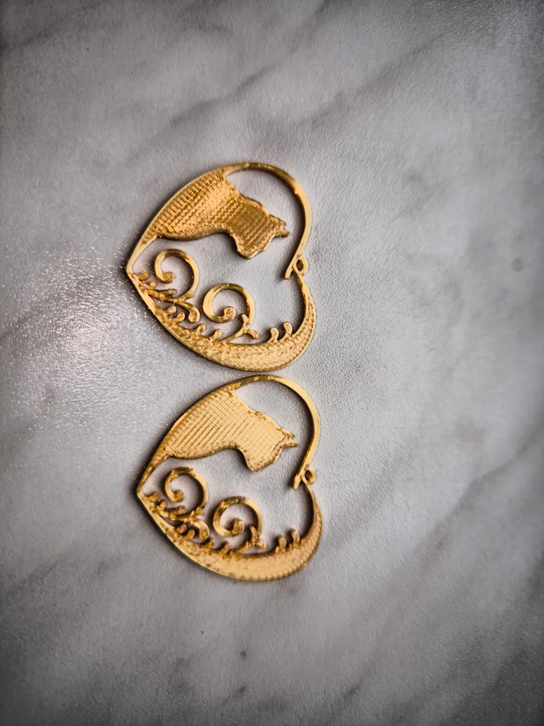 Cat earrings view 2