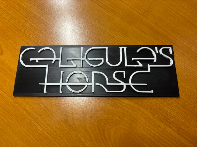 Caligulas horse LOGO sign