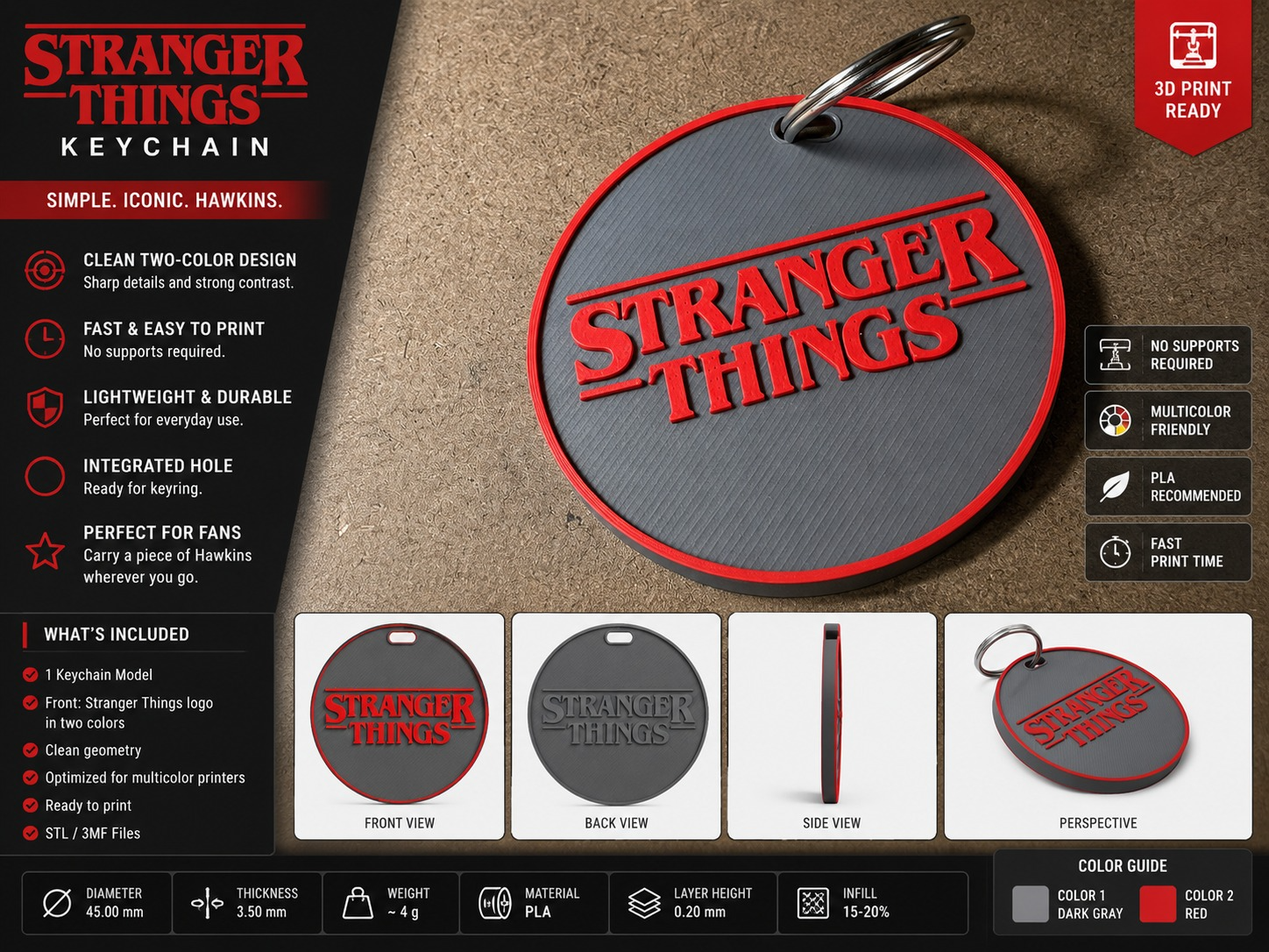 Stranger Things Keychain