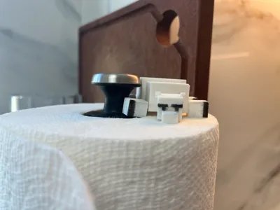 (<1 Hr Print!) Articulated Minecraft Polar Bear 
