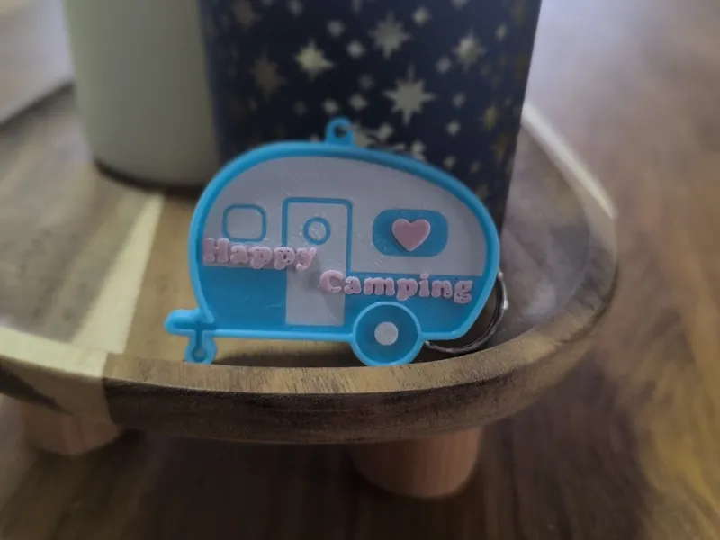 Happy Camper keychain 