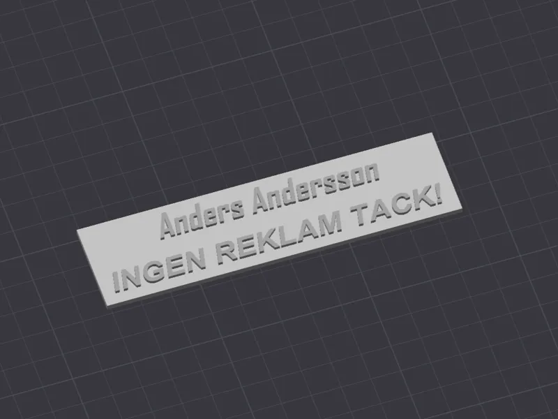 Mailbox nameplate simple