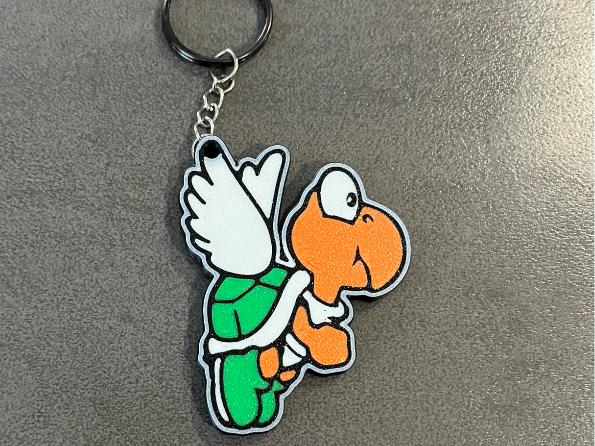 flying turtle keychain