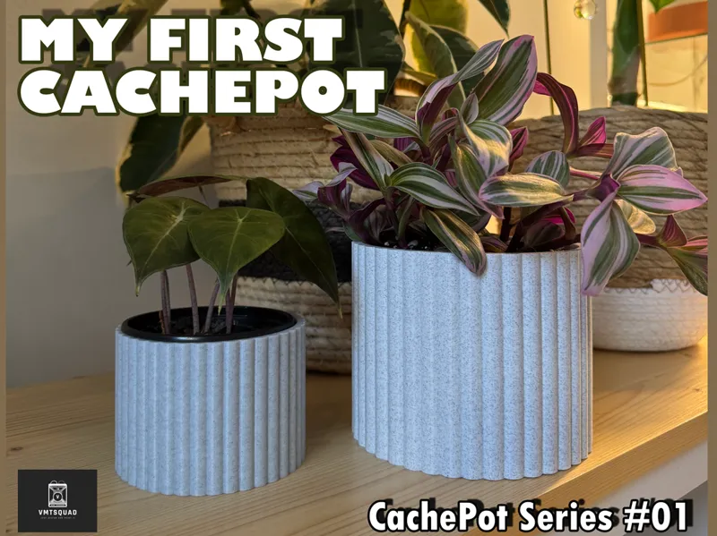 My first CACHE POT / flower pot cover